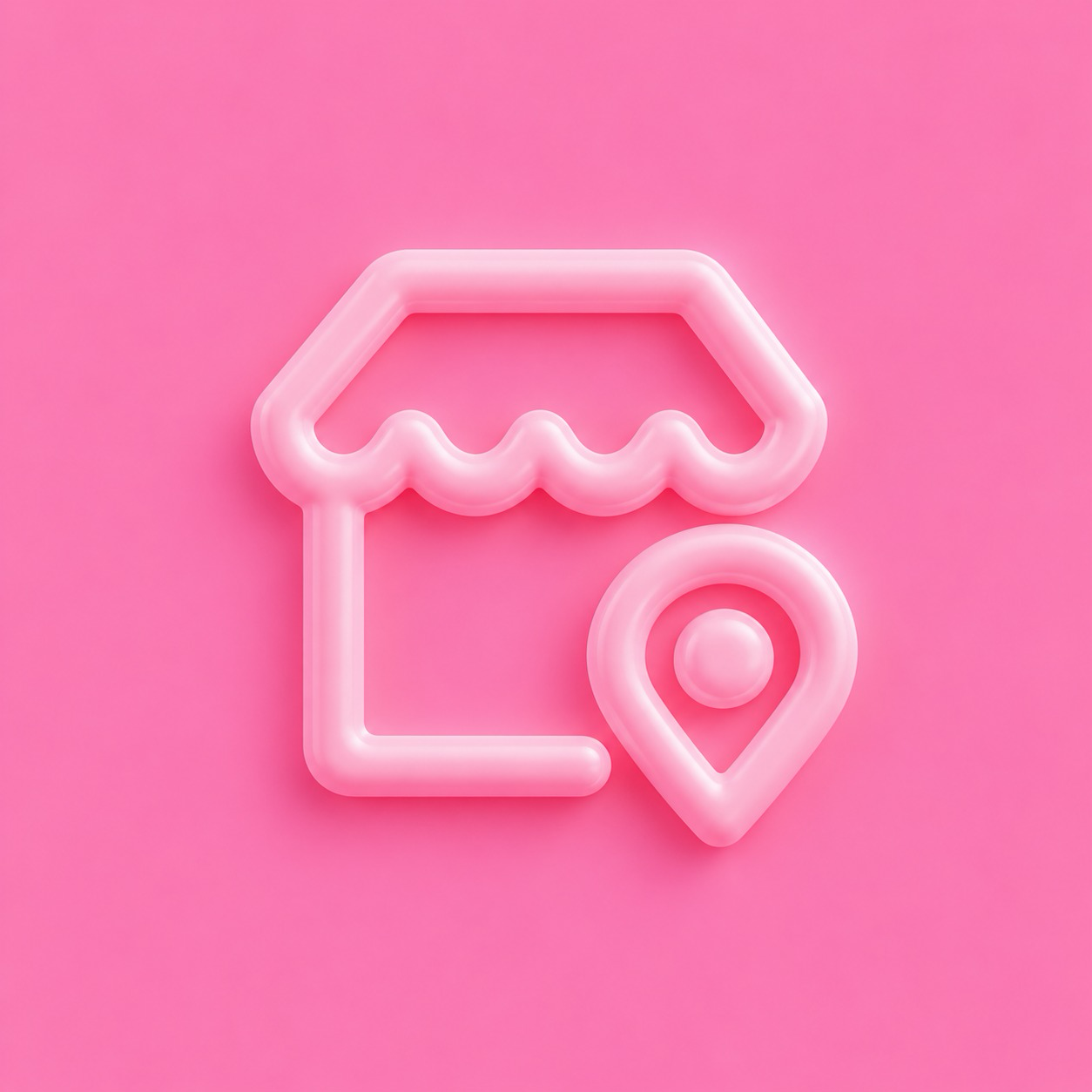 Ícone rosa de loja